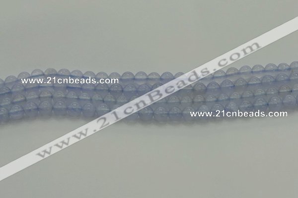 CBC451 15.5 inches 6mm round blue chalcedony beads wholesale