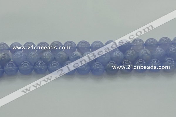 CBC454 15.5 inches 12mm round blue chalcedony beads wholesale