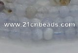 CBC460 15.5 inches 4mm round blue chalcedony gemstone beads