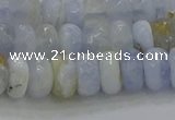 CBC465 15.5 inches 5*8mm faceted rondelle blue chalcedony beads