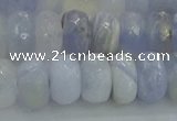 CBC466 15.5 inches 6*10mm faceted rondelle blue chalcedony beads