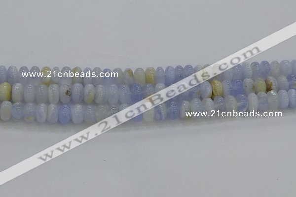 CBC471 15.5 inches 5*8mm rondelle blue chalcedony beads