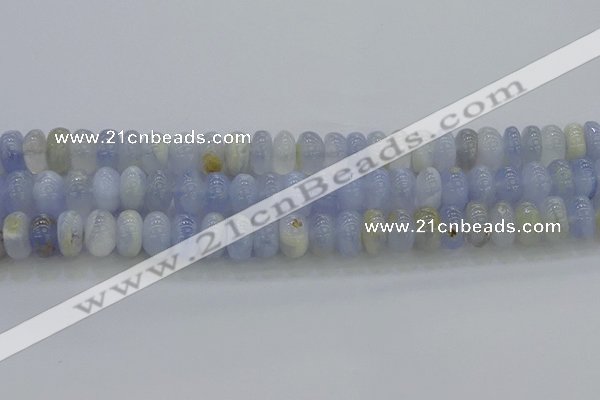 CBC472 15.5 inches 6*10mm rondelle blue chalcedony beads