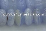 CBC474 15.5 inches 8*14mm rondelle blue chalcedony beads