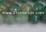 CBC702 15.5 inches 8mm faceted round African green chalcedony beads