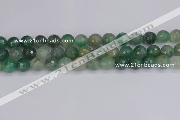 CBC704 15.5 inches 12mm faceted round African green chalcedony beads