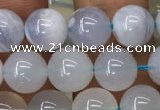 CBC712 15.5 inches 8mm round blue chalcedony beads wholesale