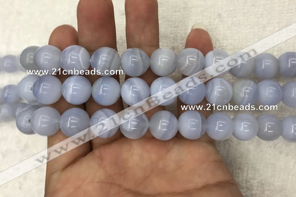 CBC714 15.5 inches 12mm round blue chalcedony beads wholesale