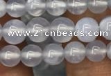 CBC718 15.5 inches 4mm round blue chalcedony gemstone beads