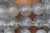 CBC719 15.5 inches 6mm round blue chalcedony gemstone beads