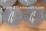 CBC736 15.5 inches 16mm round blue chalcedony beads wholesale