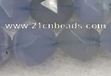 CBC743 15.5 inches 12mm faceted nuggets blue chalcedony beads