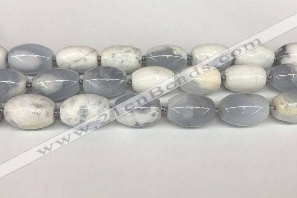 CBC781 15.5 inches 18*25mm rice blue chalcedony beads