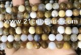 CBC802 15.5 inches 8mm round natural polka dot chalcedony beads