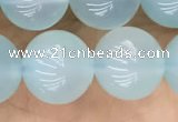 CBC814 15.5 inches 10mm round blue chalcedony gemstone beads