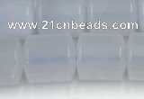 CBC822 15.5 inches 10*11mm tube blue chalcedony gemstone beads