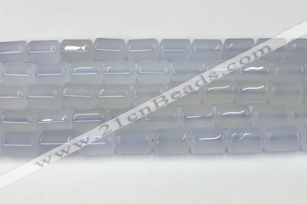 CBC831 15.5 inches 10*14mm tube blue chalcedony gemstone beads