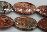 CBD04 15.5 inches 22*30mm oval brecciated jasper gemstone beads