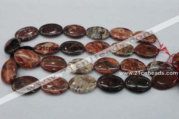CBD04 15.5 inches 22*30mm oval brecciated jasper gemstone beads