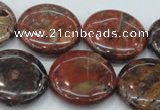 CBD07 15.5 inches 25mm flat round brecciated jasper gemstone beads