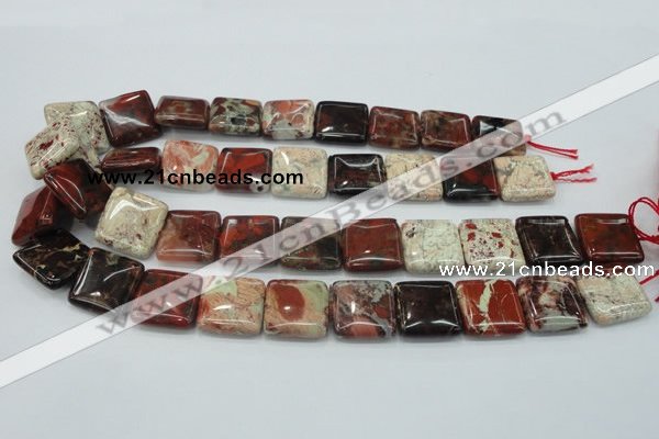 CBD08 15.5 inches 20*20mm square brecciated jasper gemstone beads