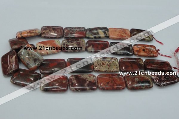 CBD09 15.5 inches 22*30mm rectangle brecciated jasper gemstone beads