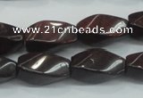 CBD12 15.5 inches 10*20mm twisted rice brecciated jasper gemstone beads