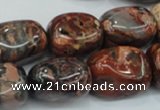 CBD14 15.5 inches 14*22mm nugget brecciated jasper gemstone beads