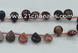 CBD15 6*8mm top-drilled teardrop brecciated jasper gemstone beads