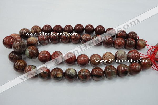 CBD24 15.5 inches 17mm round brecciated jasper gemstone beads