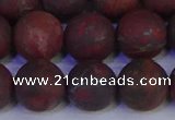 CBD365 15.5 inches 14mm round matte poppy jasper beads wholesale