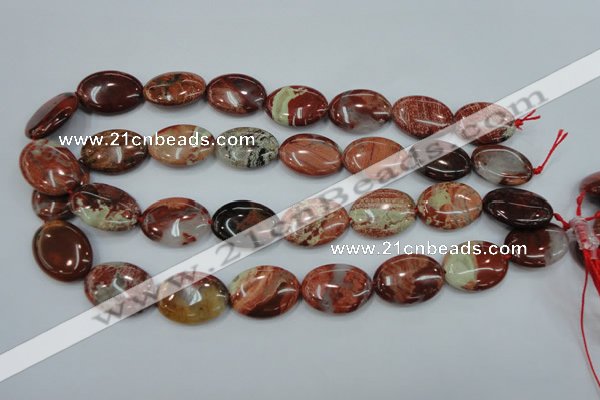 CBD42 15.5 inches 18*25mm oval brecciated jasper gemstone beads