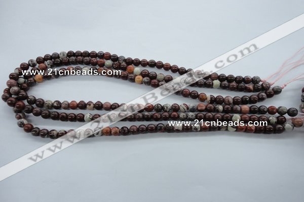 CBD60 15.5 inches 6mm round brecciated jasper gemstone beads