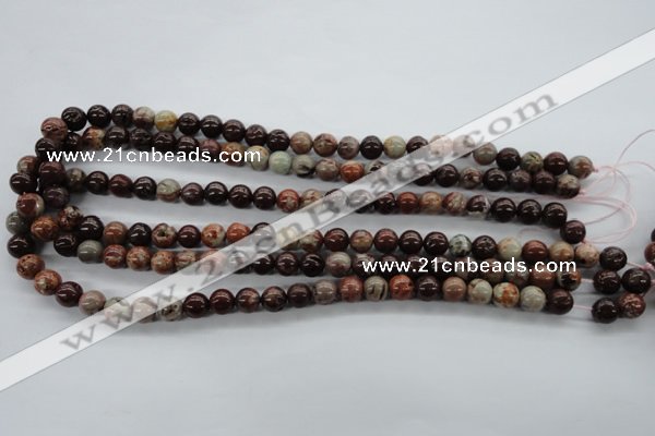 CBD61 15.5 inches 8mm round brecciated jasper gemstone beads