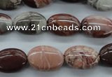 CBD72 15.5 inches 13*18mm oval brecciated jasper gemstone beads