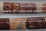 CBD77 15.5 inches 15*20mm flat tube brecciated jasper gemstone beads