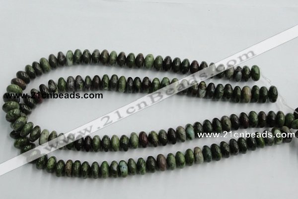 CBG05 15.5 inches 6*12mm rondelle bronze green gemstone beads