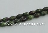 CBG06 15.5 inches 4*6mm rice bronze green gemstone beads wholesale