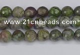 CBG100 15.5 inches 4mm faceted round bronze green gemstone beads