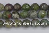 CBG101 15.5 inches 6mm faceted round bronze green gemstone beads