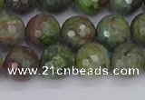 CBG103 15.5 inches 10mm faceted round bronze green gemstone beads