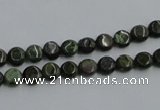 CBG11 15.5 inches 6mm flat round bronze green gemstone beads