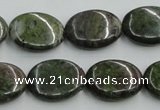 CBG15 15.5 inches 15*20mm oval bronze green gemstone beads wholesale