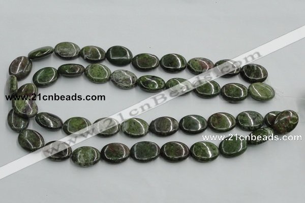 CBG15 15.5 inches 15*20mm oval bronze green gemstone beads wholesale