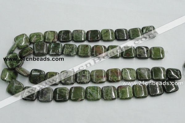 CBG17 15.5 inches 18*18mm square bronze green gemstone beads wholesale