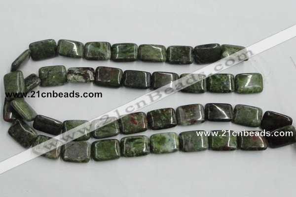 CBG20 15.5 inches 15*20mm rectangle bronze green gemstone beads