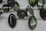 CBG25 Top-drilled 10*18mm marquise bronze green gemstone beads