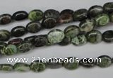 CBG26 15.5 inches 6*7mm oval bronze green gemstone beads