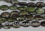 CBG27 15.5 inches 8*12mm oval bronze green gemstone beads