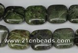 CBG41 15.5 inches 16*16mm square bronze green gemstone beads